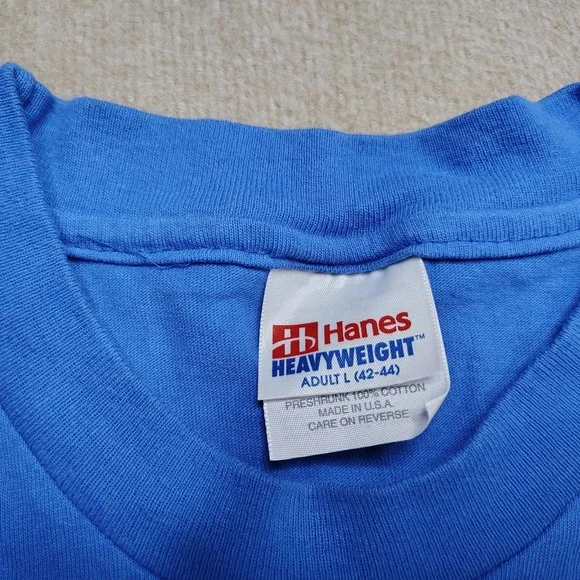 Kentucky Wildcats 98 NCAA National Champion T-Shirt Men L Blue Hanes Heavyweight